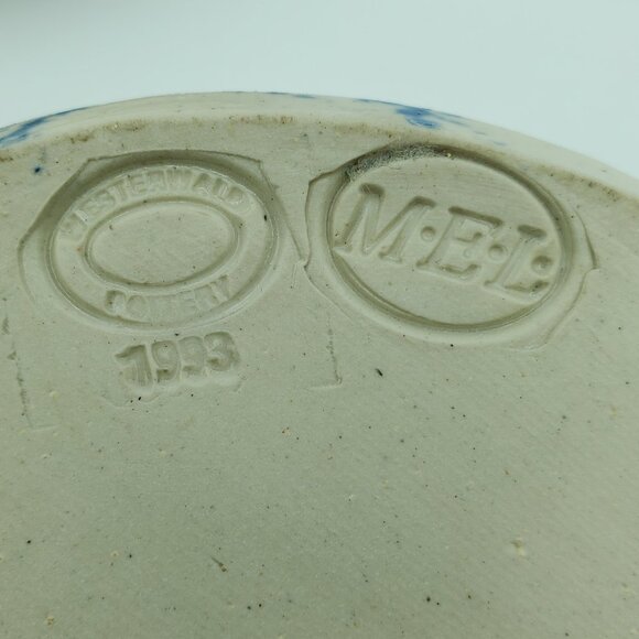 Westerwald Pottery Crock with Lid Spongeware Butter Pot Lidded Canister - Picture 6 of 8